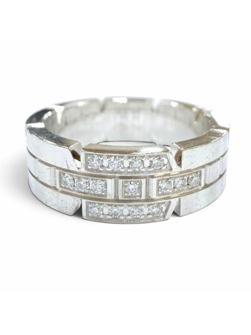 Cartier Tank Francaise SM 750 Diamond Ring White Gold 56 JP